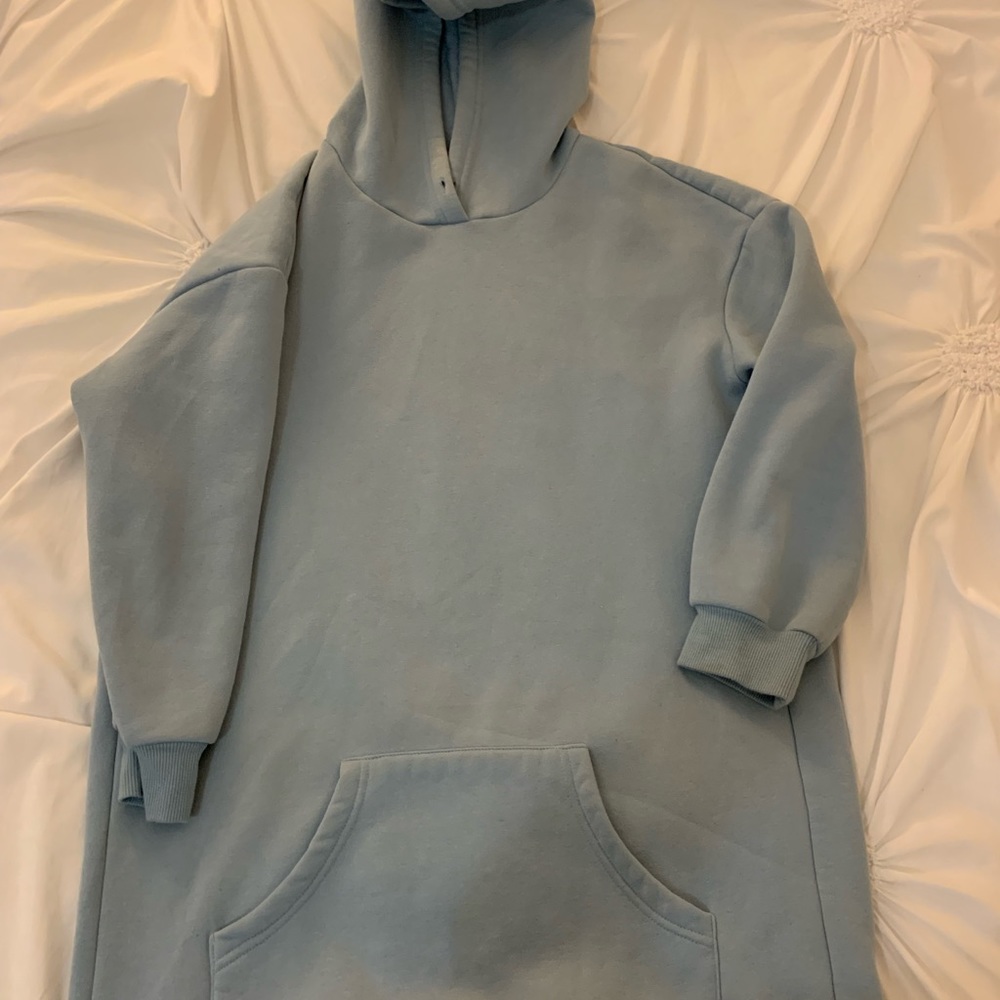 blue hoodie